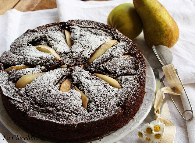TORTA CIOCCOLATO, PERE E CANNELLA